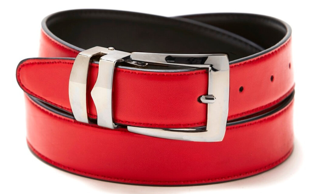 Silver-Tone Buckle RED